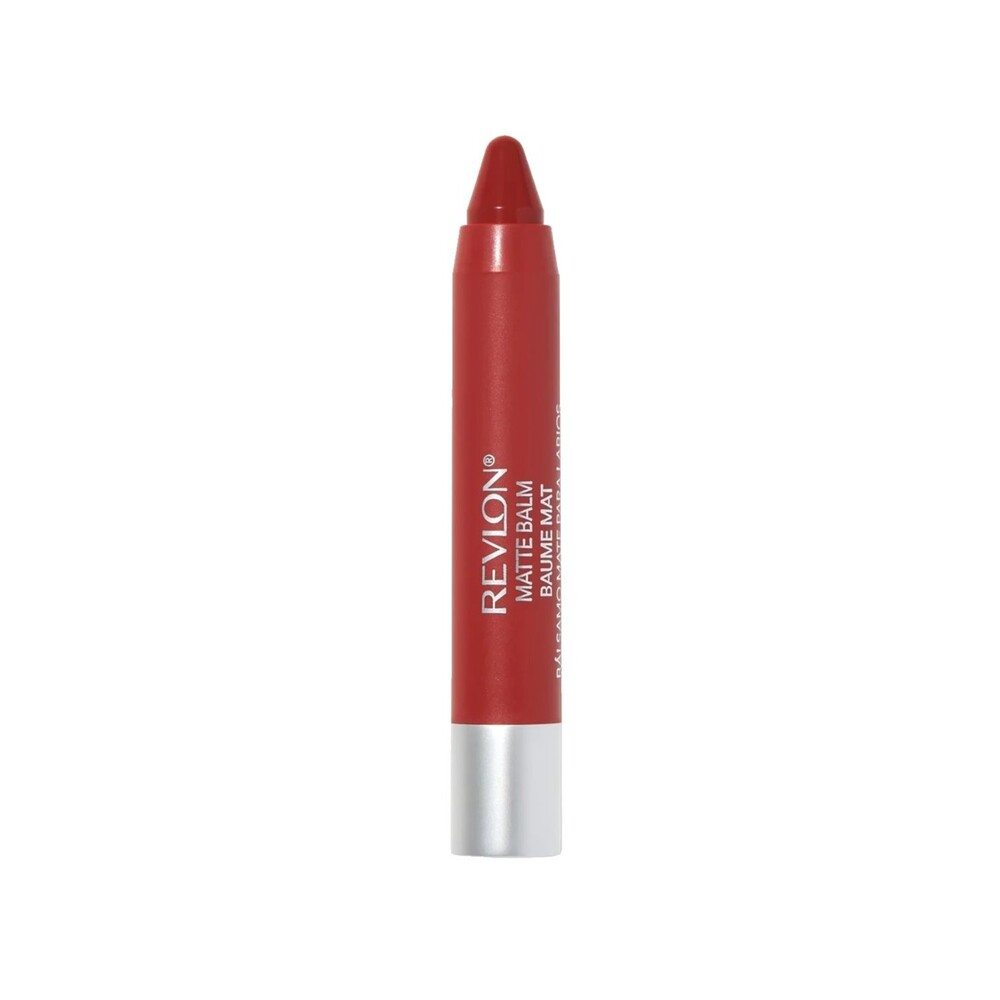 Revlon Colorburst Matte Lip Balm Crayon 250 Standout, vibrant deep red